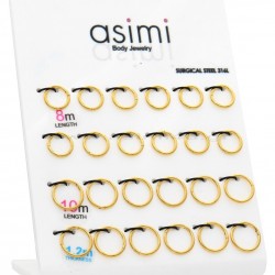 Septum κλειστό 8/9/10mm χρυσό χρώμα Septum κλειστό 8/9/10mm χρυσό χρώμα
