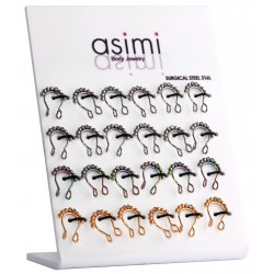 Septum fake με στρας ατσάλι 316L Septum fake με στρας ατσάλι 316L