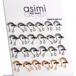 Septum fake με στρας ατσάλι 316L Septum fake με στρας ατσάλι 316L