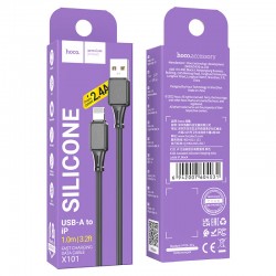 Hoco Silicone USB-A to Lightning Cable 1m  Hoco Silicone USB-A to Lightning Cable 1m